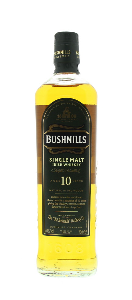 BUSHMILLS, 10 YO, Single Malt, Irlande, 0.70 Whisky/Whiskey 40.0°