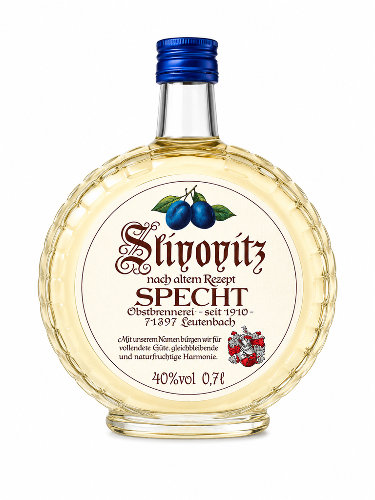 [SDESPECV.6501] Specht, Slivovitz, N.V., Allemagne, 0.70 Eau-de-vie