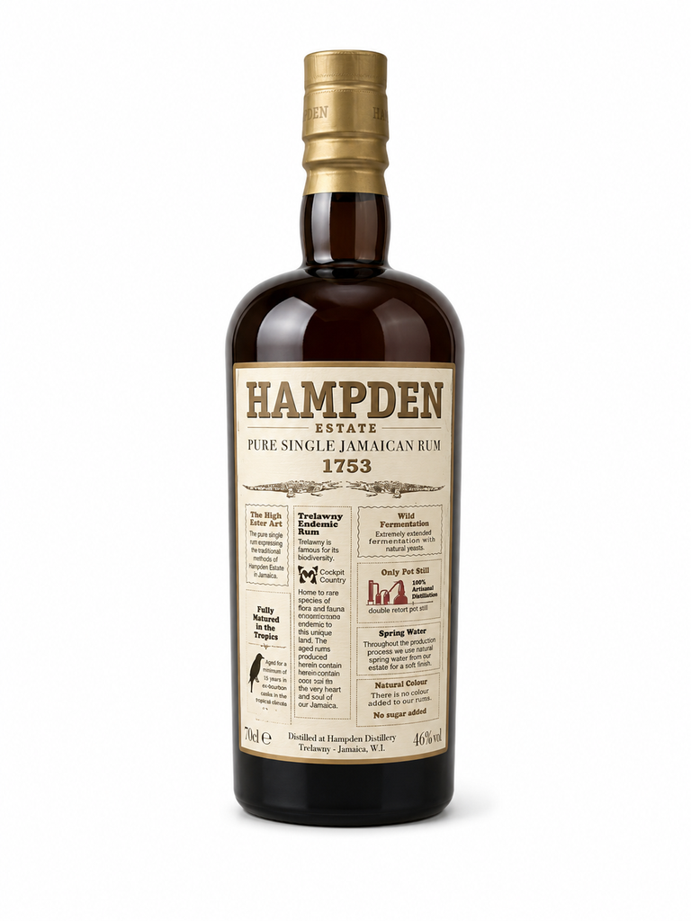 [SJMHAMPV.2901] HAMPDEN, 1753, N.V., Jamaïque, 0.70 Rhum/Rum/Ron