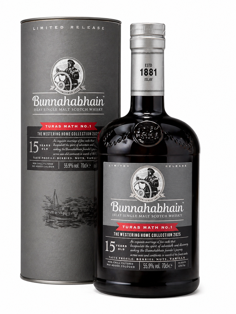[SCSBUNNV.2602] BUNNAHABHAIN, Westering Home Coll. Turas Math No. 1 - 15 Years Old, N.V., Islay Single Malt, Ecosse, 0.70 Whisky/Whiskey 55.9°